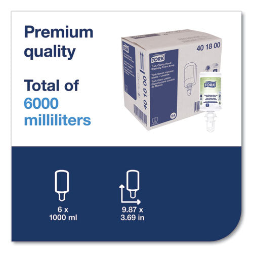 Image of Tork® 401800 Clarity Hand Soap Refill, Unscented, 1 L, 6/Carton