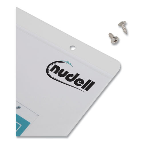 Image of NuDell 38008Z Clear Plastic Horizontal-Orientation Wall Sign Holder with Mounting Screws, Quick-Change Insert System, 11 x 8.5 Insert