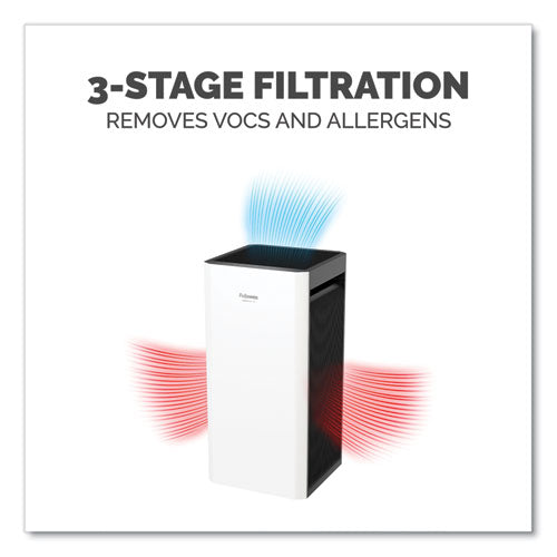 Image of Fellowes® 9794501 AeraMax SV Air Purifier, 1,500 sq ft Room Capacity, White/Black