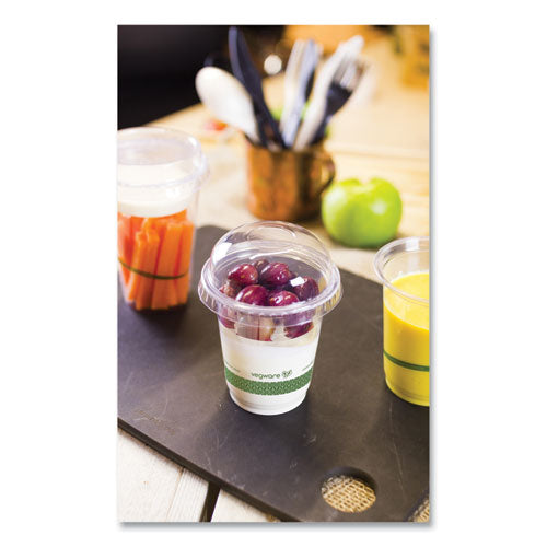 Image of Vegware R200-G 76-Series Cold Cup, 7 oz, Plastic, Clear/Green, 1,000/Carton