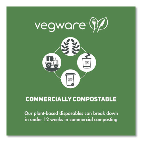 Image of Vegware SC-06G Soup Containers, Compostable, 6 oz, 3.5" Diameter x 1.7" h, Green/White, Paper, 1,000/Carton