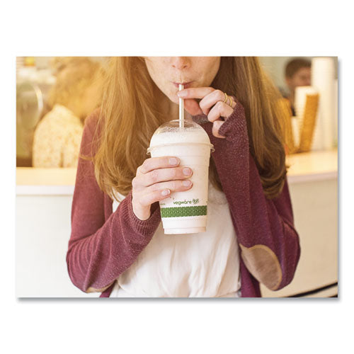 Image of Vegware R500Y-G 96-Series Cold Cup, 16 oz, Plastic, Clear/Green, 1,000/Carton