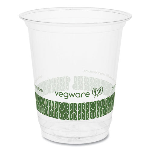 Image of Vegware R200-G 76-Series Cold Cup, 7 oz, Plastic, Clear/Green, 1,000/Carton