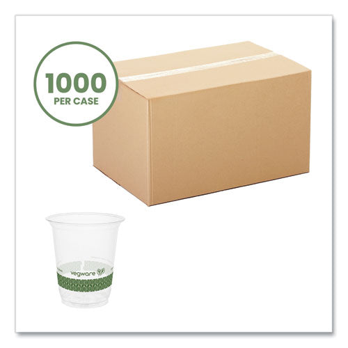 Image of Vegware R200-G 76-Series Cold Cup, 7 oz, Plastic, Clear/Green, 1,000/Carton
