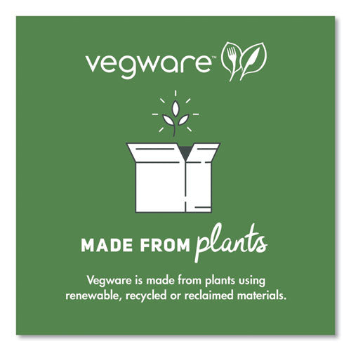 Image of Vegware VW-FK6.5 White CPLA Cutlery, General Purpose Fork, Plastic, White, 1,000/Carton
