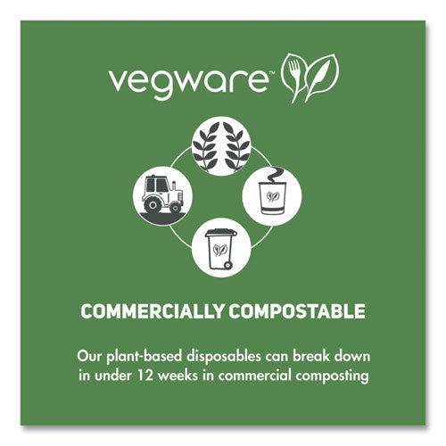 Image of Vegware C96F-CH 96 Series Cold Cup Lids, Fits Vegware 96-Series Cold Cups, Plastic, Clear, 1,000/Carton