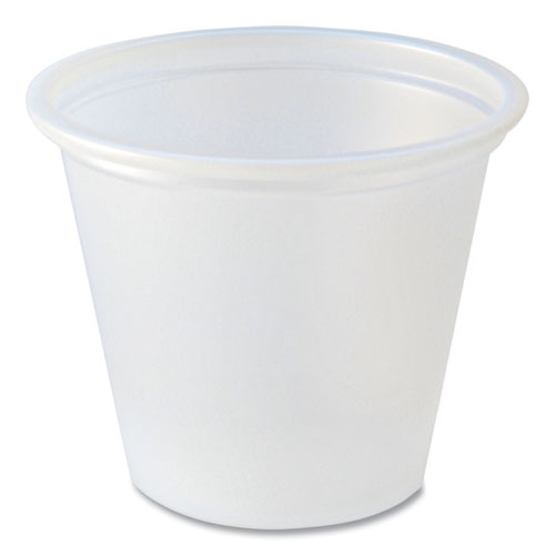 Image of Fabri-Kal® 000000000009505192 Portion Cups, 1 oz, Plastic, Translucent, 250/Sleeve, 10 Sleeves/Carton