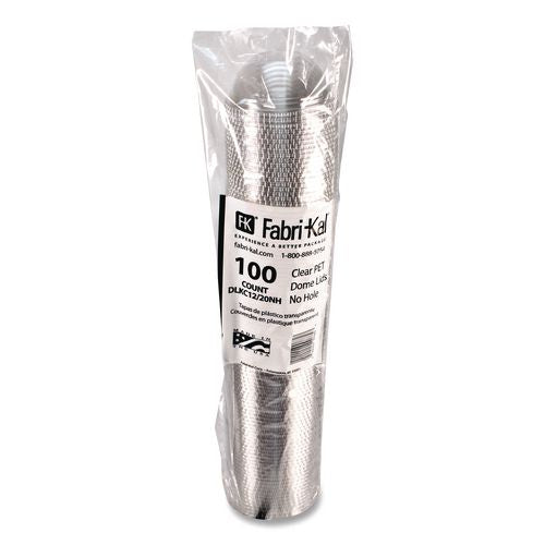 Image of Fabri-Kal® 9508059 Kal-Clear/Nexclear Drink Cup Lids, Dome Lid with 1" Hole, Fits 12 oz to 20 oz Cold Cups, Plastic, Clear, 1,000/Carton
