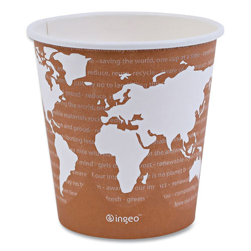 Image of Eco-Products® EP-BHC10-WA World Art Renewable and Compostable Hot Cups, 10 oz, Paper, Rust, 50/Pack, 20 Packs/Carton