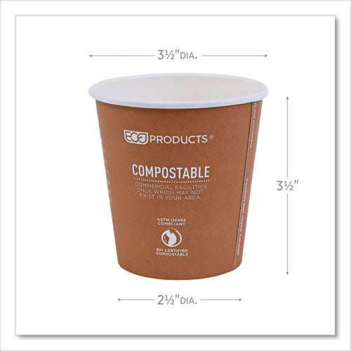 Image of Eco-Products® EP-BHC10-WA World Art Renewable and Compostable Hot Cups, 10 oz, Paper, Rust, 50/Pack, 20 Packs/Carton