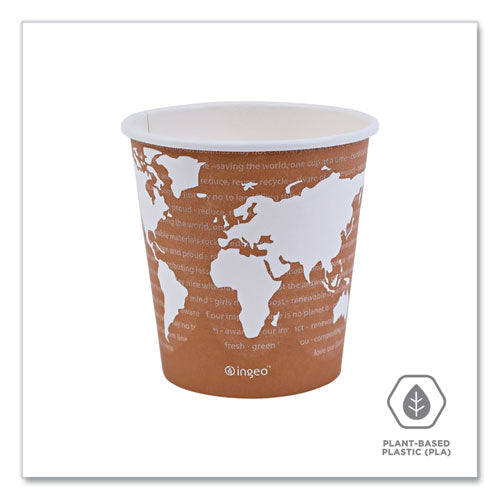 Image of Eco-Products® EP-BHC10-WA World Art Renewable and Compostable Hot Cups, 10 oz, Paper, Rust, 50/Pack, 20 Packs/Carton