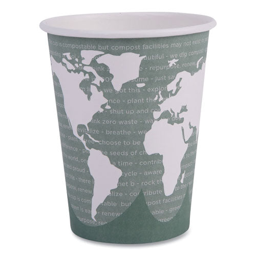 Image of Eco-Products® EP-BHC12-WA World Art Renewable and Compostable Hot Cups, 12 oz, Paper, Sage, 50/Pack, 20 Packs/Carton