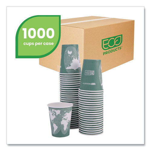 Image of Eco-Products® EP-BHC12-WA World Art Renewable and Compostable Hot Cups, 12 oz, Paper, Sage, 50/Pack, 20 Packs/Carton