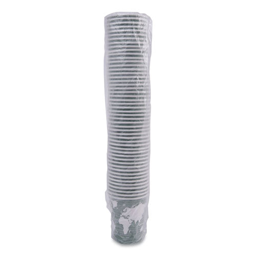 Image of Eco-Products® EP-BHC12-WAPK World Art Renewable and Compostable Hot Cups, 12 oz, Paper, Sage, 50/Pack