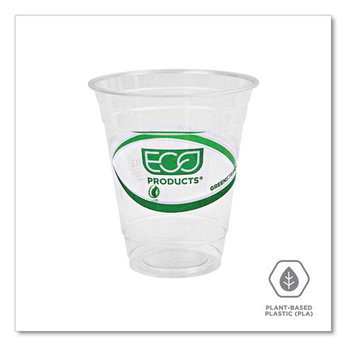 Image of Eco-Products® EP-CC12-GS GreenStripe Renewable and Compostable Cold Cups, 12 oz, Plastic, Clear, 50/Pack, 20 Packs/Carton