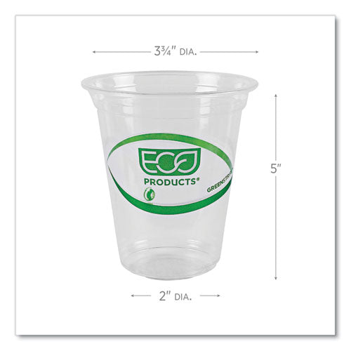 Image of Eco-Products® EP-CC16-GS GreenStripe Renewable and Compostable Cold Cups, 16 oz, Plastic, Clear, 50/Pack, 20 Packs/Carton