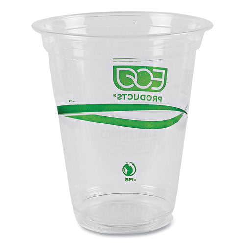 Image of Eco-Products® EP-CC16-GS GreenStripe Renewable and Compostable Cold Cups, 16 oz, Plastic, Clear, 50/Pack, 20 Packs/Carton