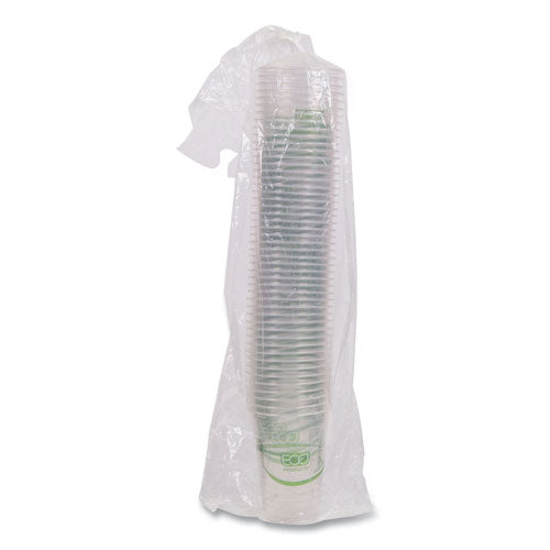 Image of Eco-Products® EP-CC16-GS GreenStripe Renewable and Compostable Cold Cups, 16 oz, Plastic, Clear, 50/Pack, 20 Packs/Carton
