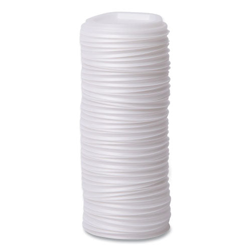 Image of Eco-Products® EP-ECOLID-W EcoLid Renewable/Compostable Hot Cup Lids, Fits 10 oz to 20 oz Hot Cups, Plastic, White, 50/Pack, 16 Packs/Carton