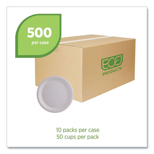 Image of Eco-Products® EP-P005NFA Vanguard Renewable And Compostable Sugarcane Plates, 10" Dia, White, 500/carton
