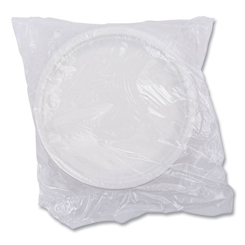 Image of Eco-Products® EP-P005NFA Vanguard Renewable And Compostable Sugarcane Plates, 10" Dia, White, 500/carton