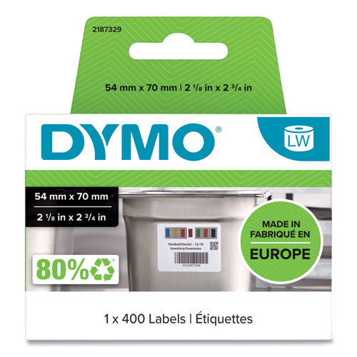 Image of DYMO® 2187329 Days of the Week Barcode Labels for LabelWriter Label Printers, 2.75 x 2.12, Black/White, 400 Labels/Roll