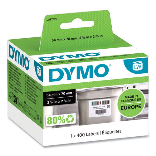 Image of DYMO® 2187329 Days of the Week Barcode Labels for LabelWriter Label Printers, 2.75 x 2.12, Black/White, 400 Labels/Roll