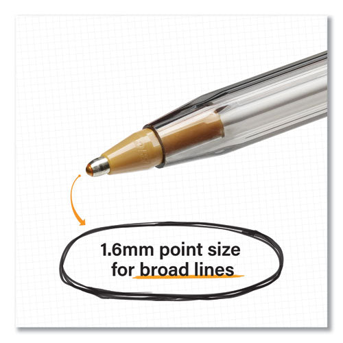 Image of BIC® MSBAPP241AST Cristal Xtra Bold Ballpoint Pen, Stick, Bold 1.6 mm, Randomly Assorted Ink and Barrel Colors, 24/Pack
