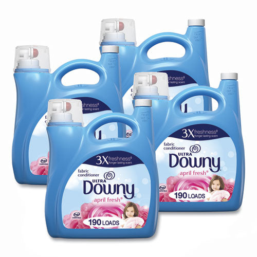 Image of Downy® 10051 Liquid Fabric Softener, April Fresh, 140 oz Bottle, 4/Carton