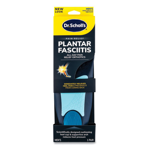 Image of Dr. Scholl's® 87101886 Plantar Fasciitis All Day Pain Relief Orthotics for Men, Men's Sizes 8 to 13, Blue