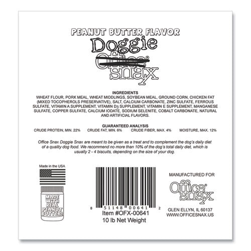 Image of Office Snax® OFX00641 Doggie Biscuits, Peanut Butter, 10 lb Box