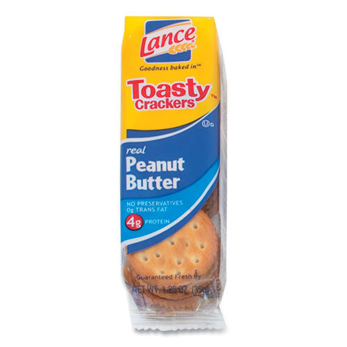 Image of Lance® OFXSN40654 Toasty Crackers, Peanut Butter, 1.25 oz Packet, 24/Box