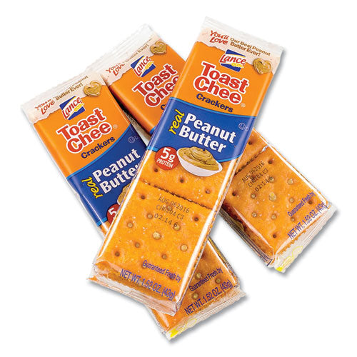 Image of Lance® OFXSN40653 Toast Cheese Crackers, Peanut Butter, 1.5 oz Packet, 24/Box
