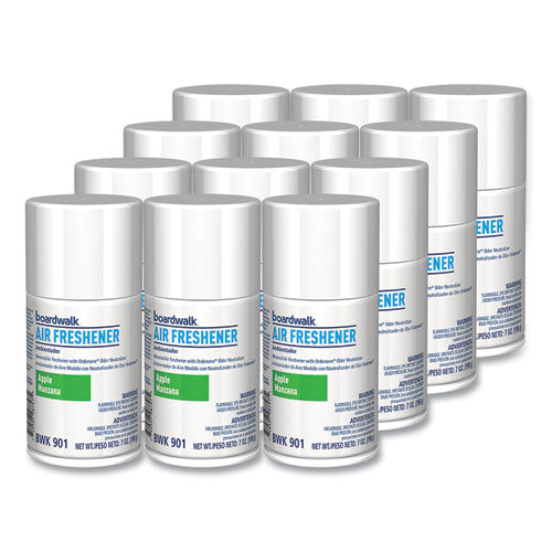 Image of Boardwalk® 1048763 Metered Air Freshener Refill, Apple Harvest Scent, 7 oz Aerosol Spray, 12/Carton