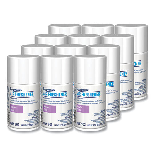 Image of Boardwalk® 1048762 Metered Air Freshener Refill, Powder Mist Scent, 7 oz Aerosol Spray, 12/Carton