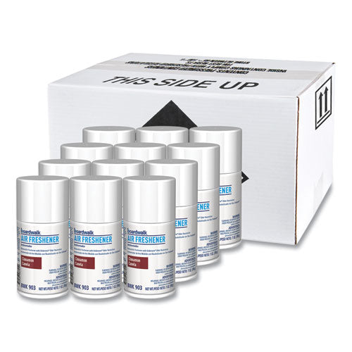 Image of Boardwalk® 1048767 Metered Air Freshener Refill, Cinnamon Sunset Scent, 7 oz Aerosol Spray, 12/Carton