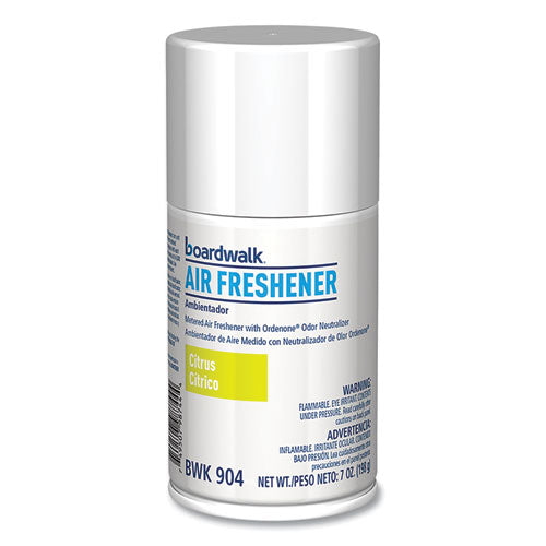 Image of Boardwalk® 1048768 Metered Air Freshener Refill, Citrus Sunrise Scent, 7 oz Aerosol Spray, 12/Carton