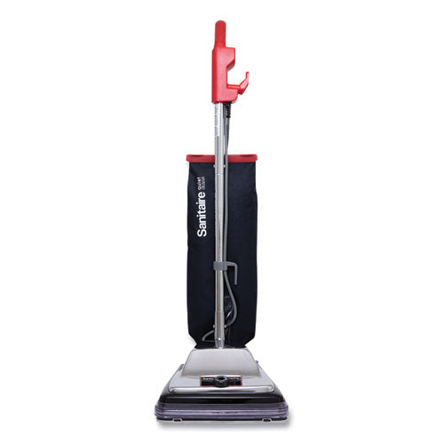 Image of Sanitaire® SC889D Tradition Quietclean Upright Vacuum Sc889a, 12" Cleaning Path, Gray/red/black