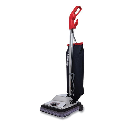 Image of Sanitaire® SC889D Tradition Quietclean Upright Vacuum Sc889a, 12" Cleaning Path, Gray/red/black