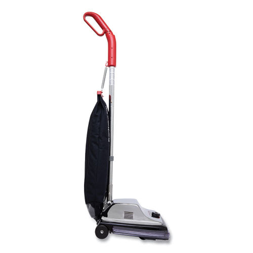 Image of Sanitaire® SC889D Tradition Quietclean Upright Vacuum Sc889a, 12" Cleaning Path, Gray/red/black