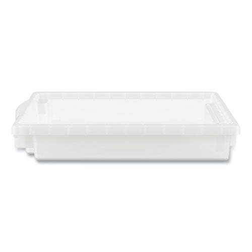 Image of HON® HFMBIN3 Flagship Storage Bins, 1 Section, 12.75" x 16" x 3", Translucent White