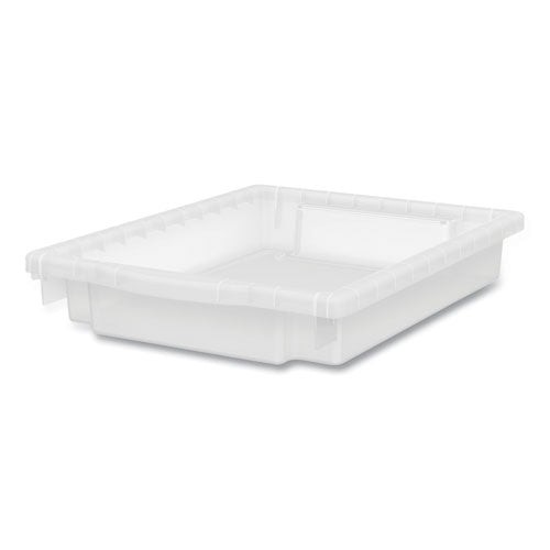 Image of HON® HFMBIN3 Flagship Storage Bins, 1 Section, 12.75" x 16" x 3", Translucent White