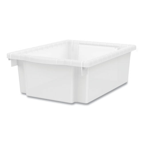 Image of HON® HFMBIN6 Flagship Storage Bins, 1 Section, 12.75" x 16" x 6", Translucent White