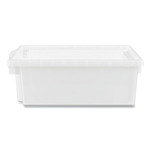 Image of HON® HFMBIN6 Flagship Storage Bins, 1 Section, 12.75" x 16" x 6", Translucent White