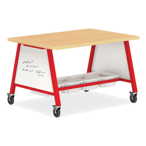 Image of HON® HFMBIN6 Flagship Storage Bins, 1 Section, 12.75" x 16" x 6", Translucent White