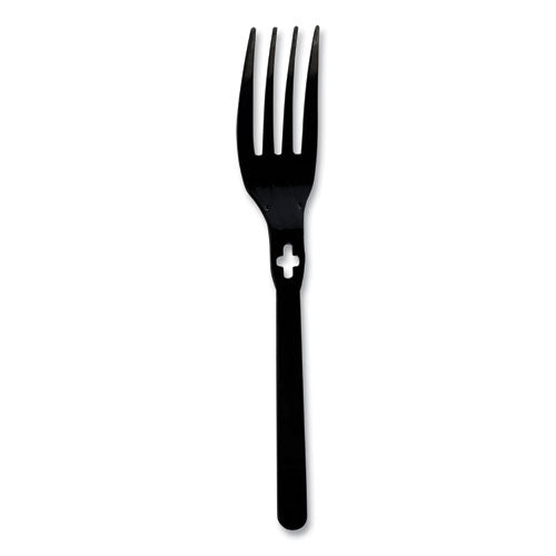 Image of WeGo 54101101 Fork WeGo Polystyrene, Fork, Plastic, Black, 1,000/Carton