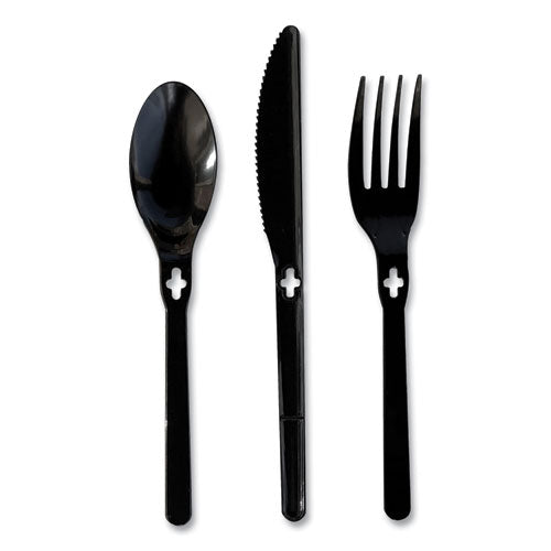 Image of WeGo 54101101 Fork WeGo Polystyrene, Fork, Plastic, Black, 1,000/Carton