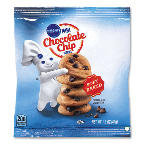 Image of Pillsbury 0001800011685 Soft Baked Mini Chocolate Chip Cookies, 1.5 oz Pouch, 28/Pack