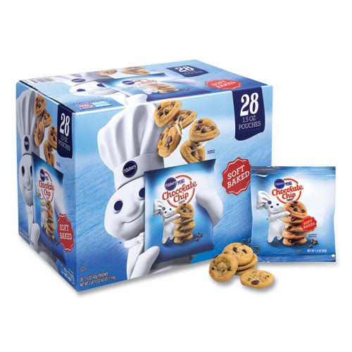 Image of Pillsbury 0001800011685 Soft Baked Mini Chocolate Chip Cookies, 1.5 oz Pouch, 28/Pack