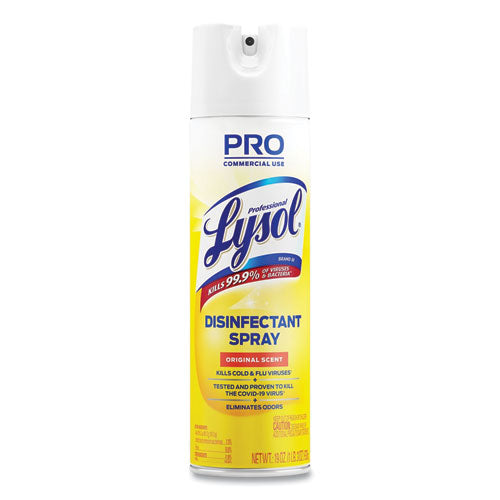 Image of Professional LYSOL® Brand 36241-04650 Disinfectant Spray, Original Scent, 19 Oz Aerosol Spray, 12/carton